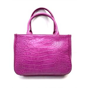 Express Woman Pink/Purple Purse Genuine Leather Handbag Y2K Vintage